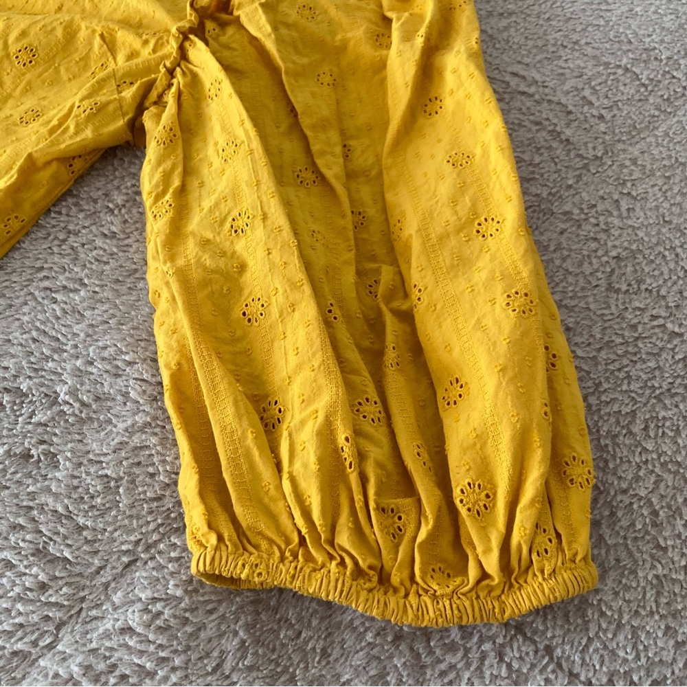 Universal Thread Yellow Eyelet Blouse - Picture 6 of 8